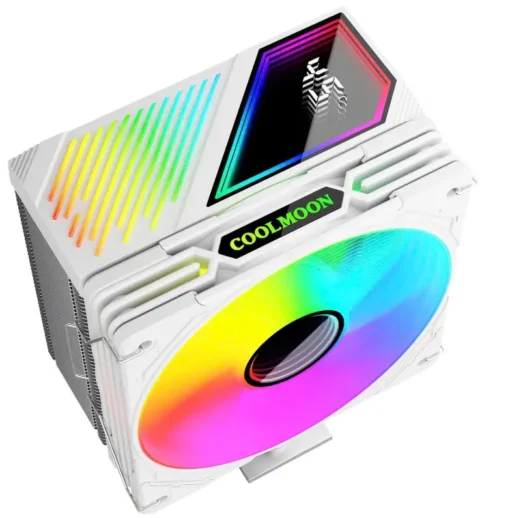 Tản nhiệt khí CPU COOLMOON GT600 White 1 fan 12cm LED (115x/1200/1700/AMD/HFAN 4Pin PWM/LED 3Pin ARGB)